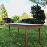 Farm table in raw wood