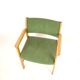 Fauteuil en chêne et velours années 60