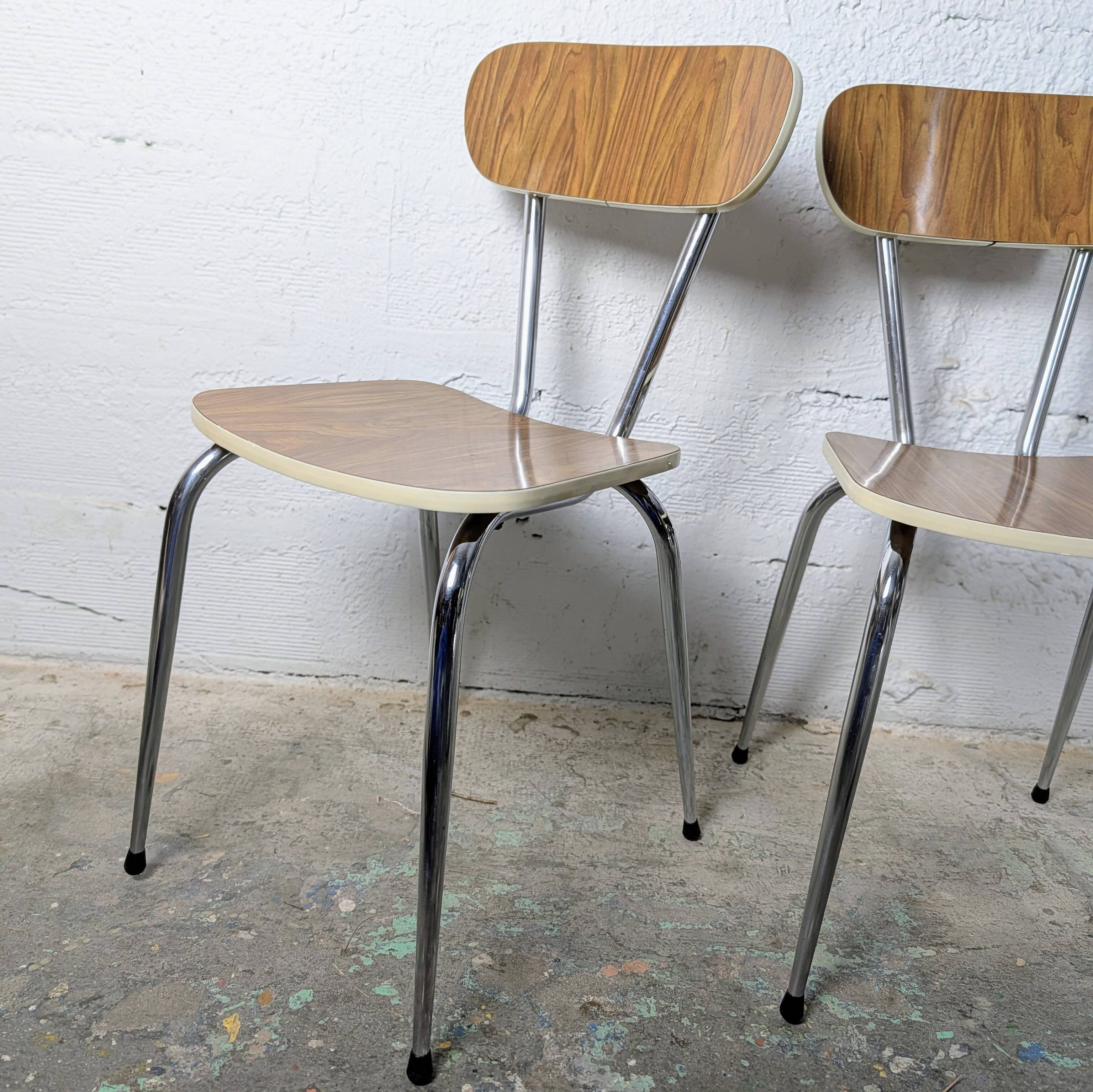 Pair of formica chairs