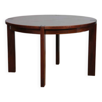 Table de repas en bois extensible des années 1970