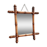 Vintage mirror faux bamboo 39x44cm