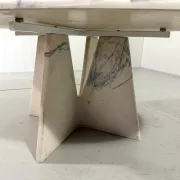 Table d'appoint en composite de marbre des années 1980
