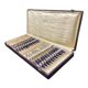 Antique dessert service 12 knives & 12 forks in brass and wood
