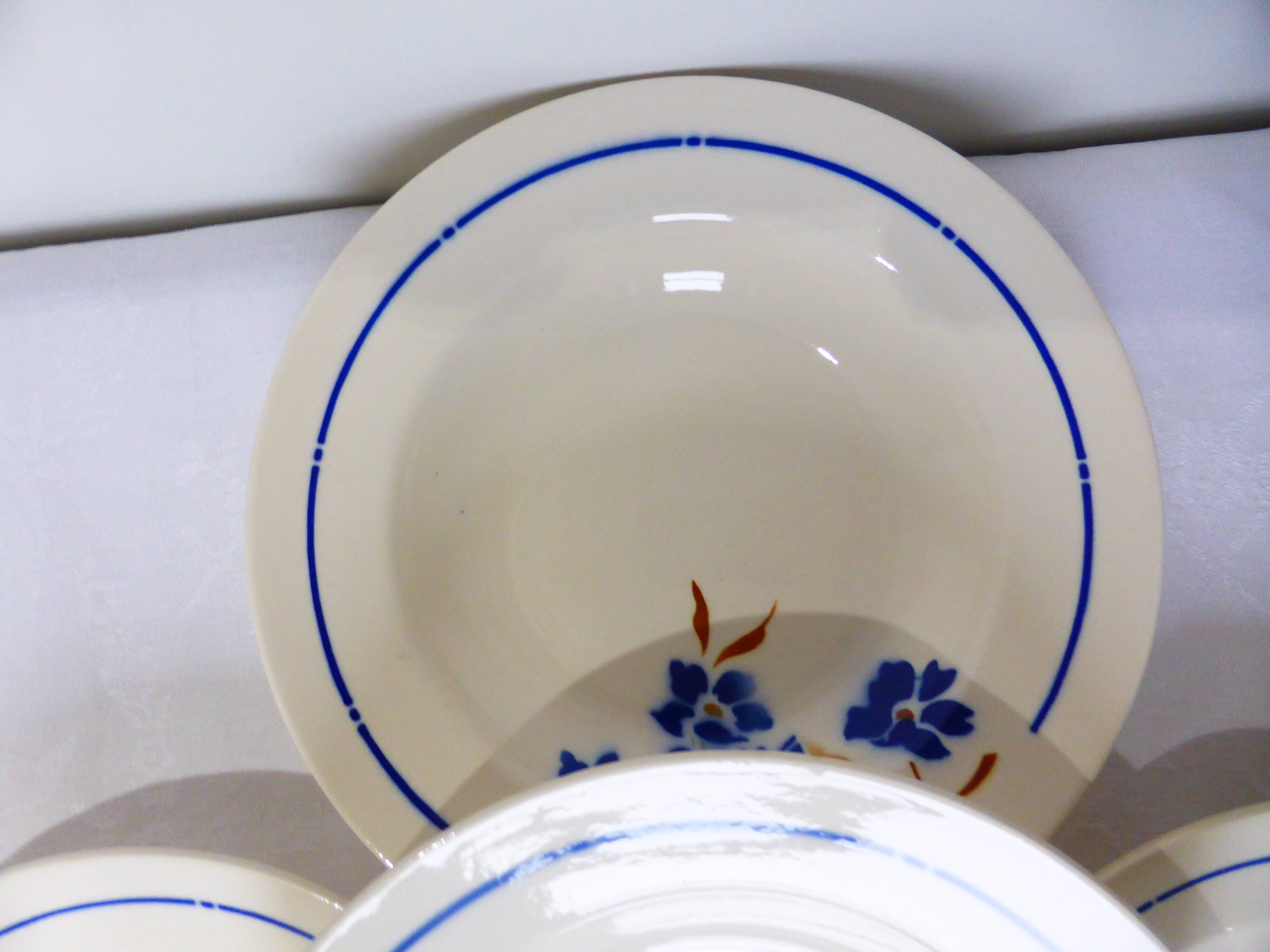 4 vintage Badonviller deep plates 211249