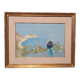 Abstract painting by Renato Borsato (Venice 1927-2013) "Title Violets" 1963