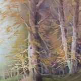 Large oil painting on canvas signed Miguel