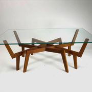 Mid-Century Modern Sculptural Wooden Coffee Table, Italy, 1950s