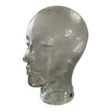 Vintage molded glass hat head from the 60s