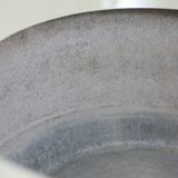 Important cylindrical planter in cream lacquered fiberglass, circa 1970