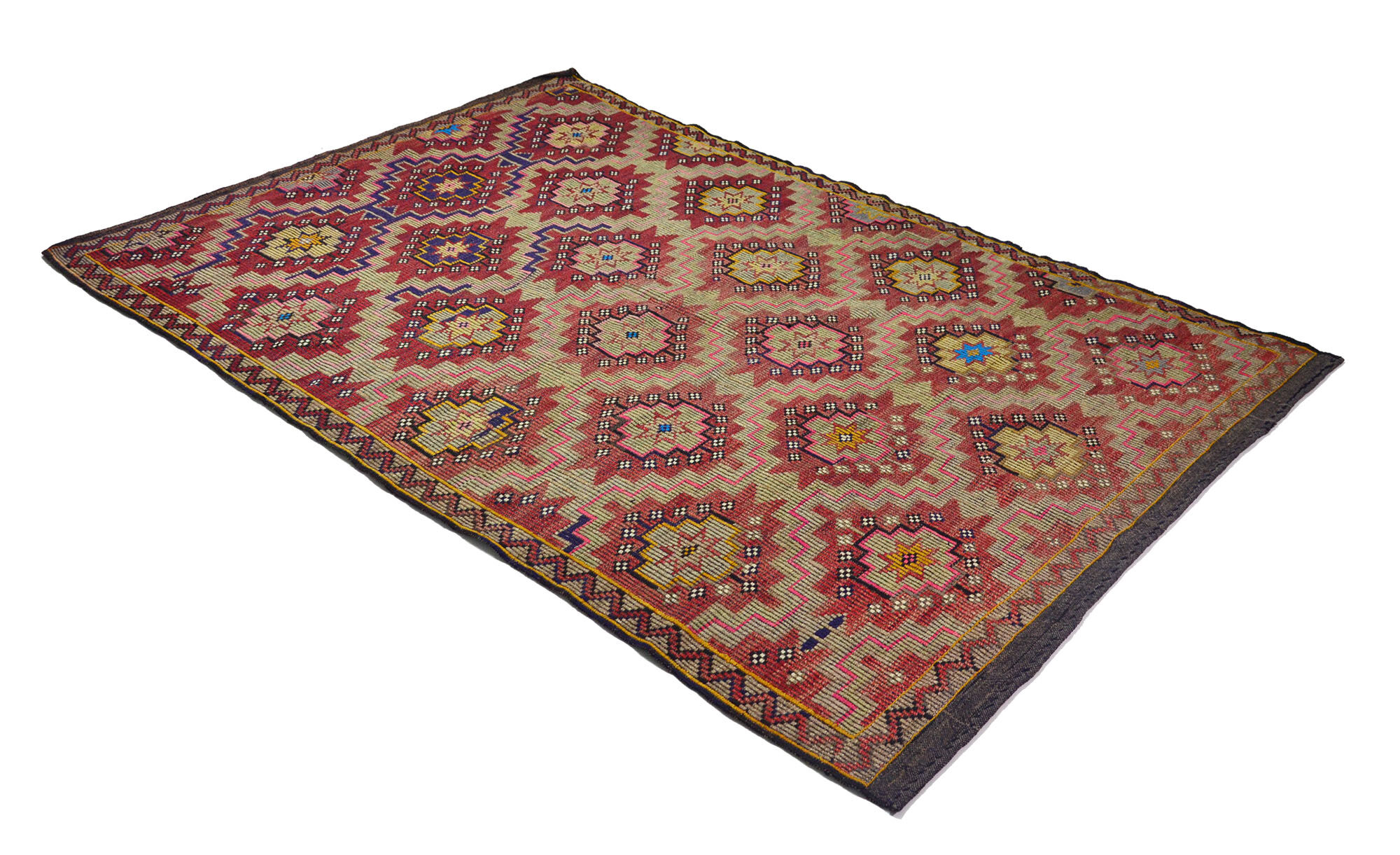 Anatolian handmade kilim rug 273 cm x 178 cm