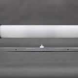 Czechoslovak Bauhaus Art Deco chrome tubular wall light with milk glass