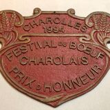 Plaque Competition Agricole Charolles Prix d'Honneur