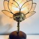 Vintage mother-of-pearl and brass flower wall light