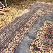Vintage Persian Moud Carpet Handwoven Wool 240x160 Iran Oriental Old Salon