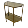 Table d'appoint italienne demi-hexagonale en laiton des années 1970.