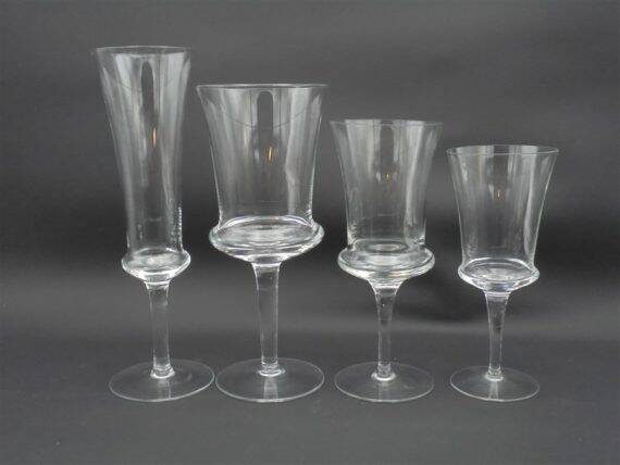 Set of 24 stemmed glasses
