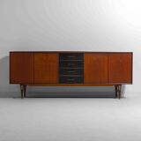 Minimalist sideboard in warm teak by Van Pelt, Belgium 1960s