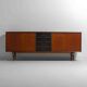 Minimalist sideboard in warm teak by Van Pelt, Belgium 1960s