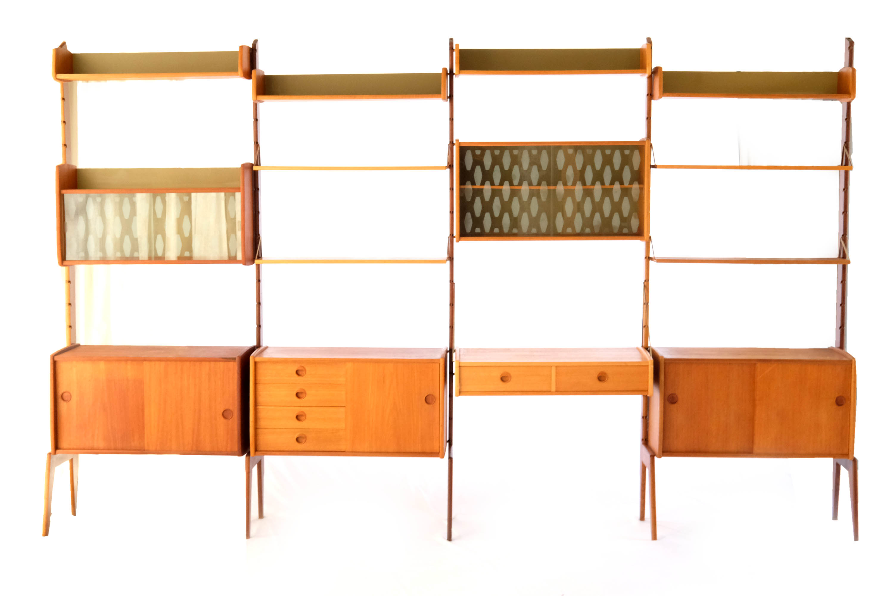 Wall Unit by John Texmon, Ergo System, 4 Modules, Norway, 1960s