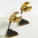 Two beautiful rare Mid Century Modern brass table lamps