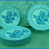 6 Limoges porcelain dessert plates Bracieux Deshoulieres