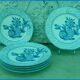 6 Limoges porcelain dessert plates Bracieux Deshoulieres