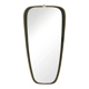 Italian wall mirror with brass frame, 1950s