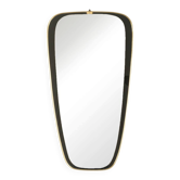 Italian wall mirror with brass frame, 1950s