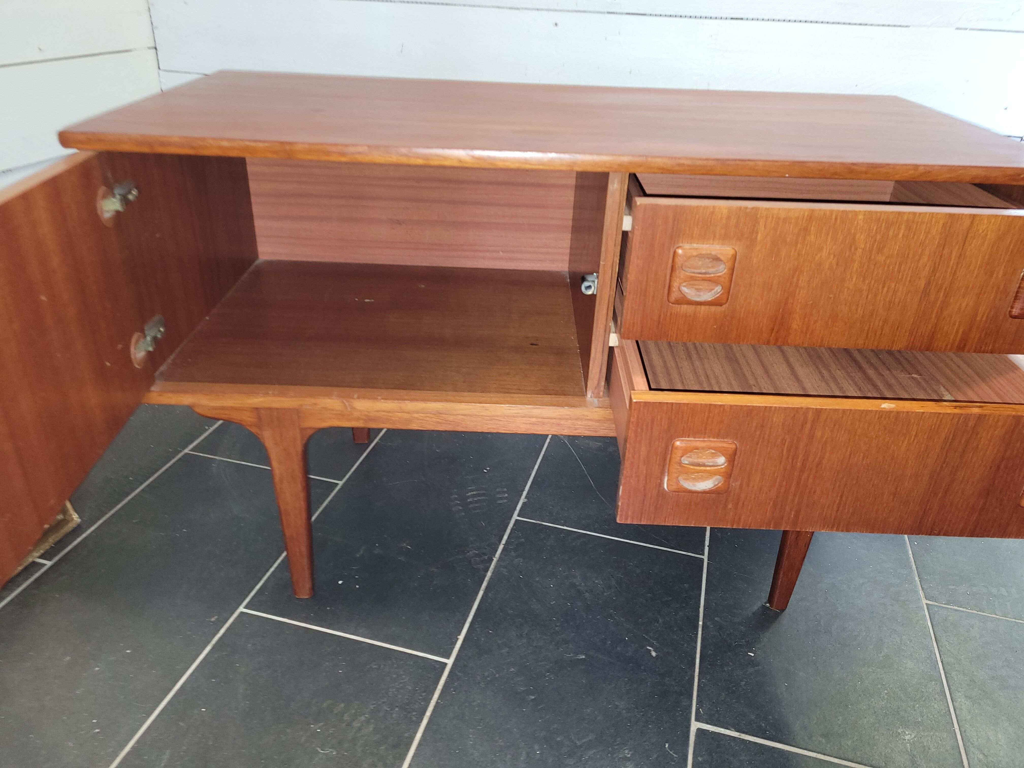 Scandinavian teak row from the 60s 100×62cms