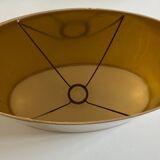 Oval lampshade hot water bottle lamp lacquered cardboard lined with gold 1970