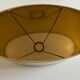 Oval lampshade hot water bottle lamp lacquered cardboard lined with gold 1970