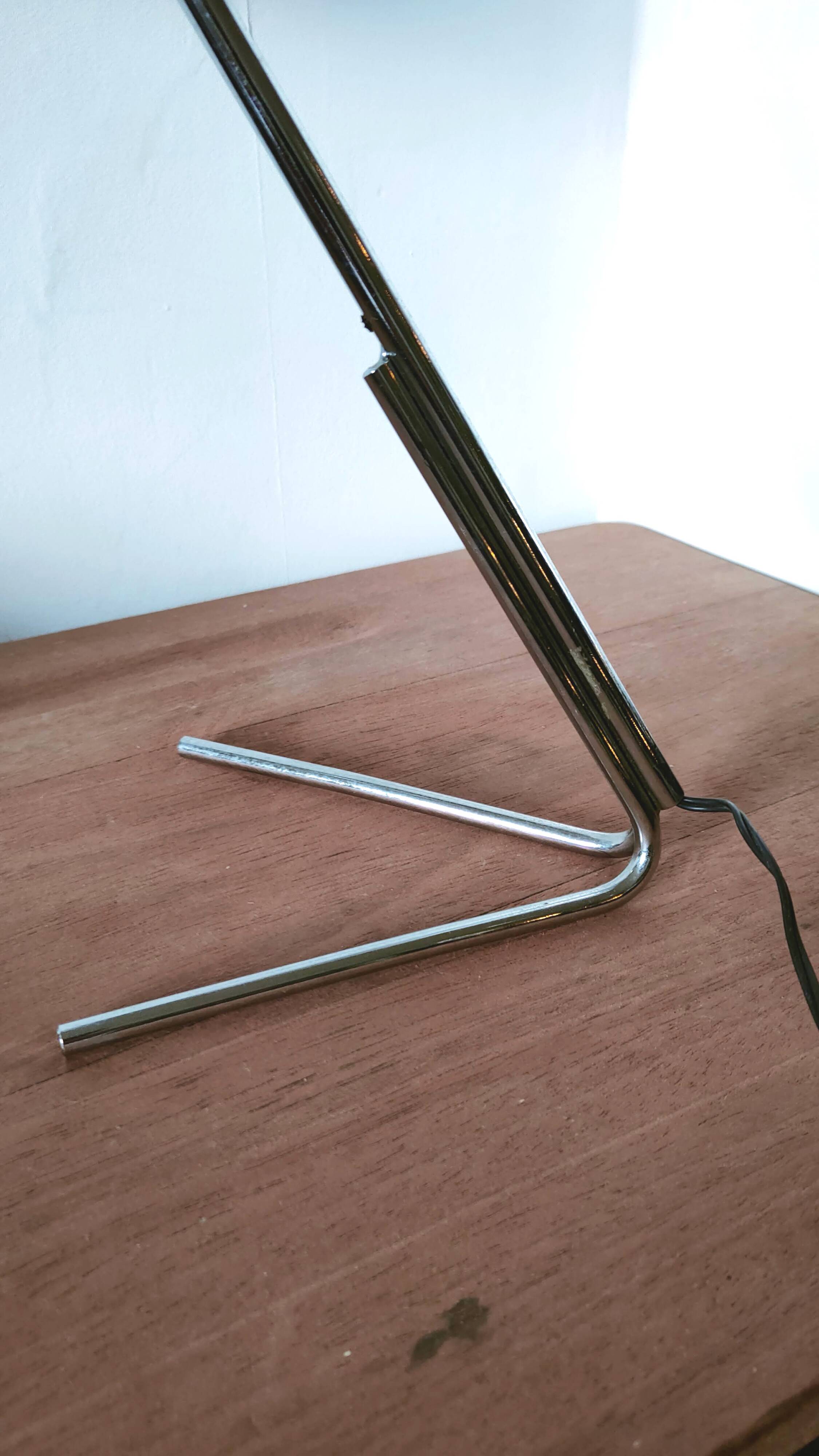 Modernist steel lamp
