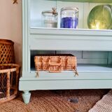 Green bookcase cabinet