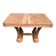 Art Deco extendable dining table, renovated in solid walnut from the 1930s.