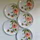 5 dessert plates from Moulin des Loups, Orchies, Gisèle model