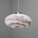 1970s Czech mid-century pendant lights, blown glass and chrome, rewired, pair