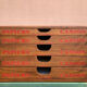 Craft furniture: display of old stationery for Cansons Papers.  50s