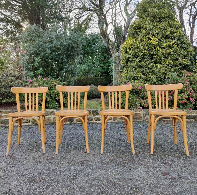 Light wood bistro chairs