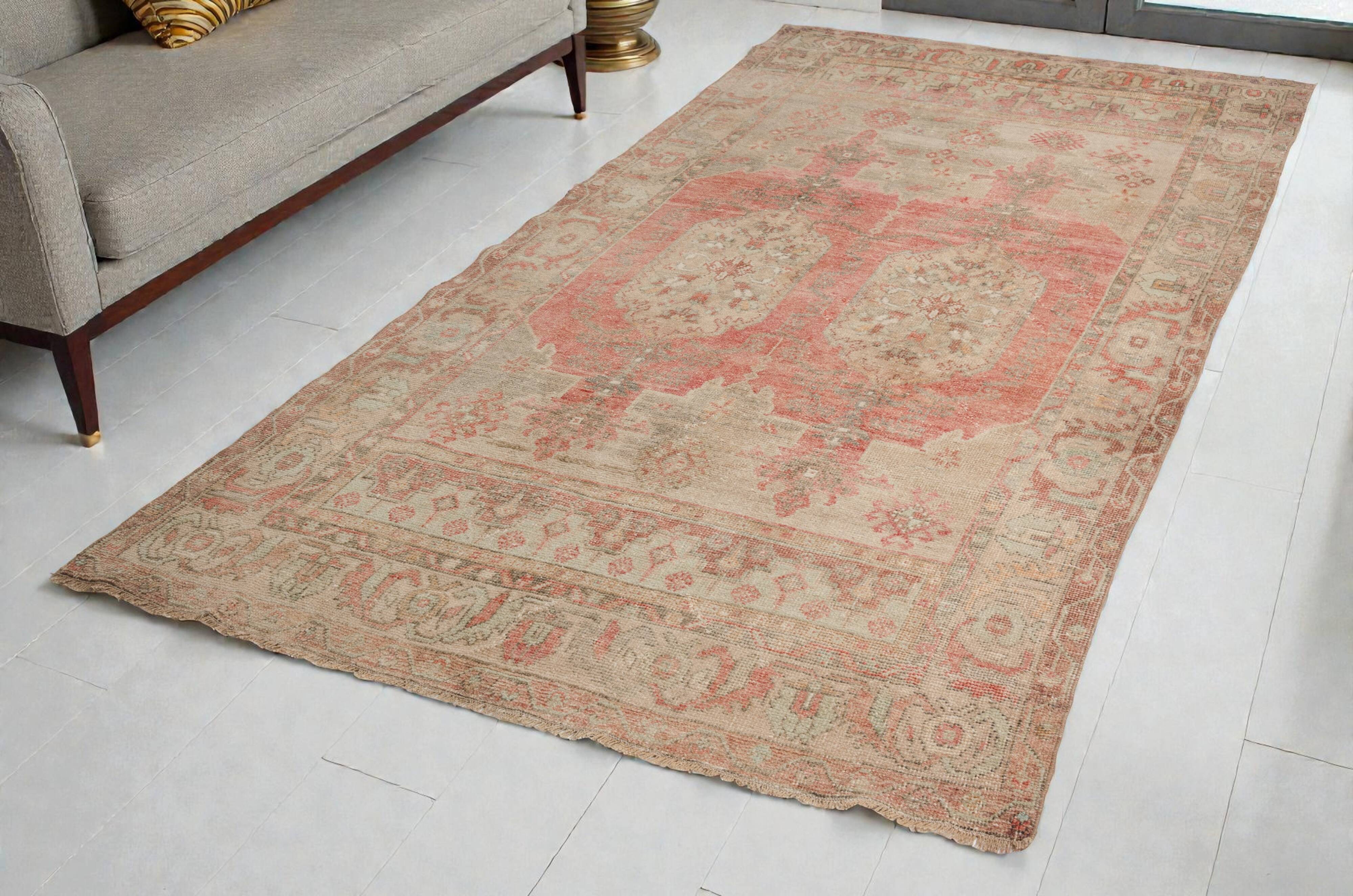 Oushak Vintage Wool Carpet