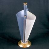 Umbrella holder, brass and pierced metal, France