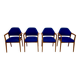 Suite of 4 designer armchairs 1950 "Hartmut Lhomeyer".
