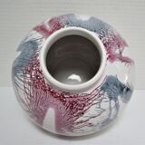 Vase west germany ceramic with projected decoration design 70s