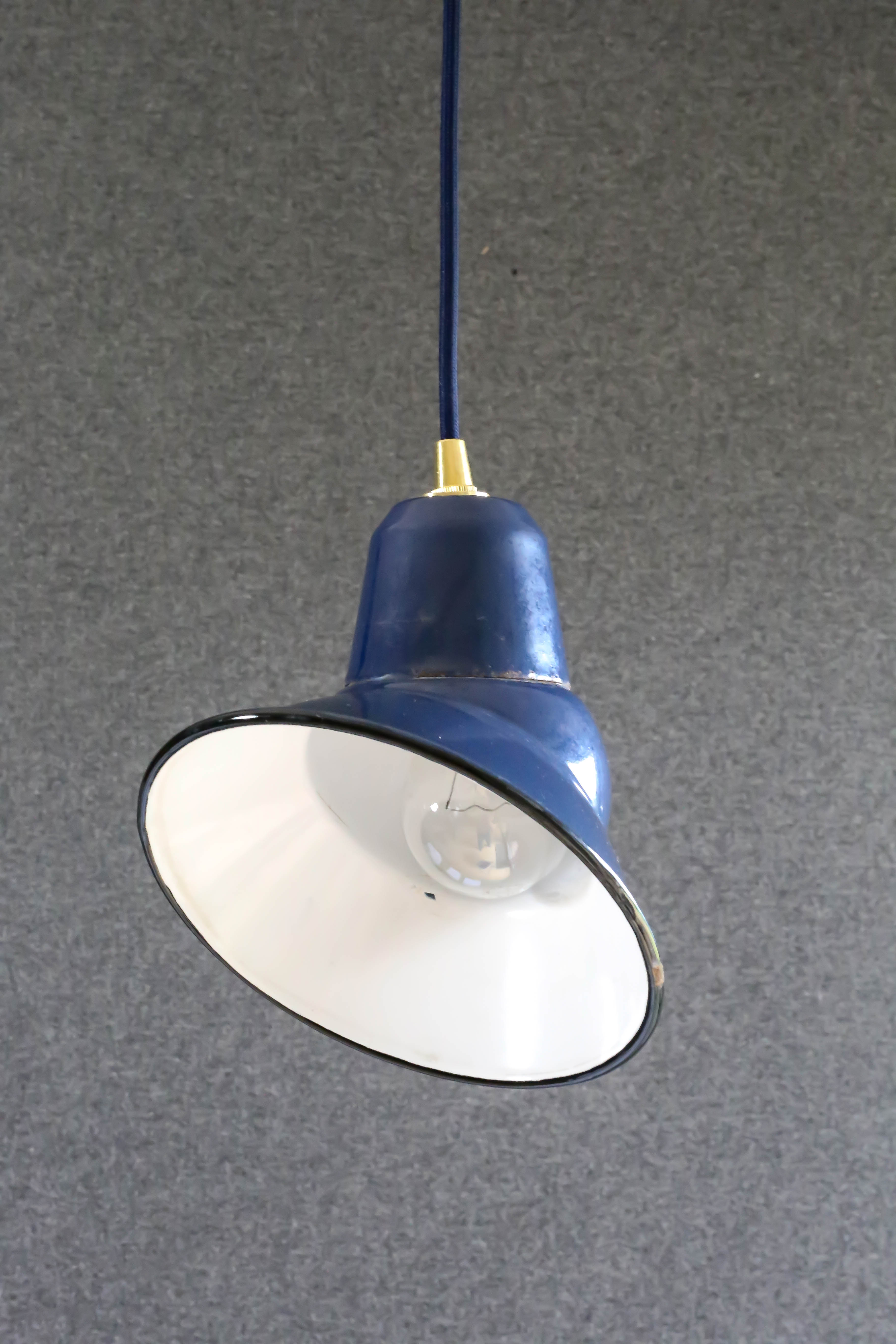 Blue industrial suspension in enamelled sheet metal with new electrical system