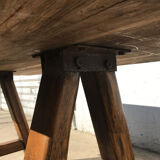 Solid oak farm table