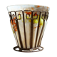 Vase pâte de verre monture métal