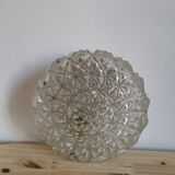 Vintage molded globe glass wall lamp
