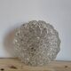 Plafonnier vintage verre globe moulé