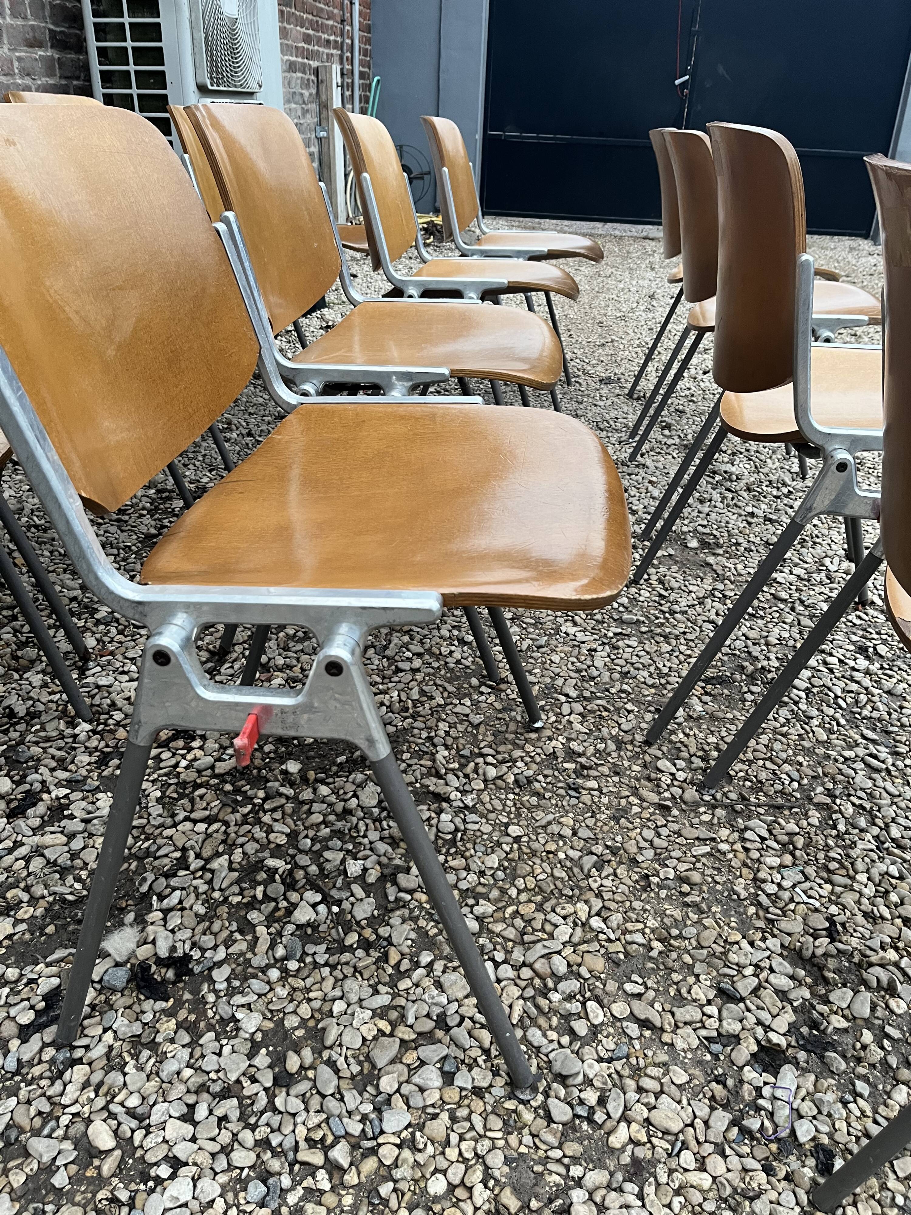 Set of 12 DSC 106 chairs by Giancarlo Piretti for Castelli
