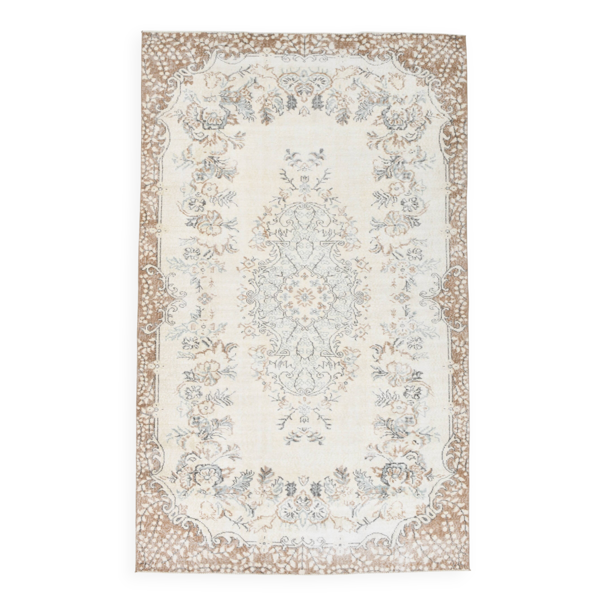Beige & Brown Turkish Vintage Rug 166x272Cm SK 21860