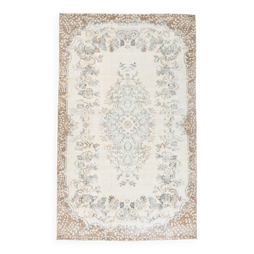 Beige & Brown Turkish Vintage Rug 166x272Cm SK 21860